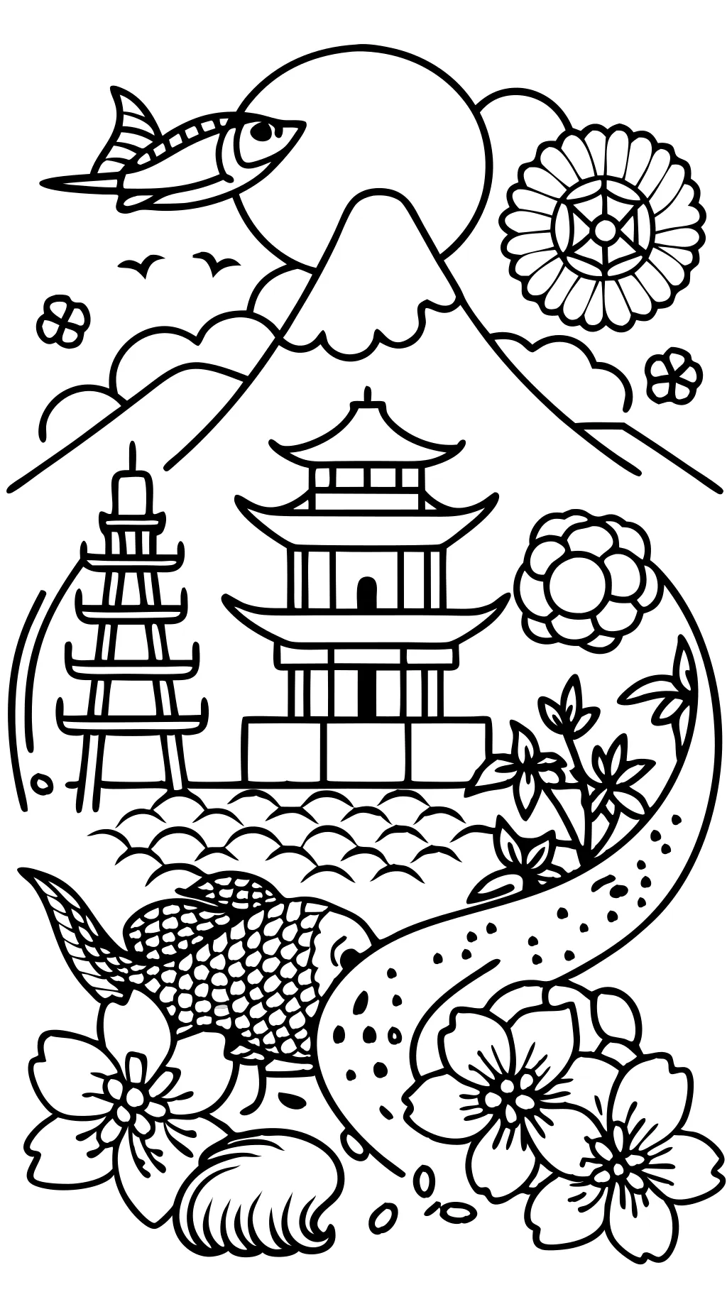 coloring pages japan